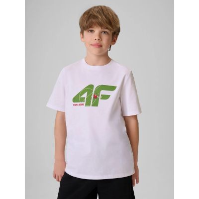 T-shirt bawełniany chłopięcy 4F 4FJRSS26TTSHM4280-10S