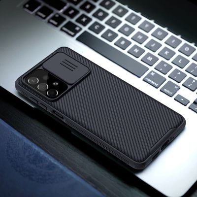 9. Nillkin CamShield Pro Case pancerne etui pokrowiec osłona na aparat kamerę Samsung Galaxy A73 niebieski