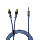 Kabel audio Orico AXRF mini jack 3.5 mm do 2x RCA żeńskiego 1.5 m - niebieski