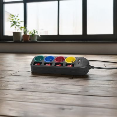 16. MACLEAN LISTWA ZASILAJĄCA 4 GNIAZDA 2XUSB MCE229B