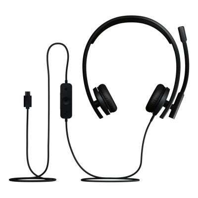 5. Logitech H570E Zestaw słuchawkowy Przewodowa Opaska na głowę Biuro/centrum telefoniczne USB Type-C Czarny