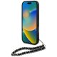 4. Etui Karl Lagerfeld Saffiano Crystals  w/Chain na iPhone 16 Pro - czarne