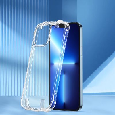 2. Joyroom Defender Series etui pokrowiec do iPhone 13 pancerna obudowa z haczykami podstawką przezroczysty (JR-BP954)