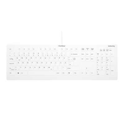 3. Contour Design Active Key AK-C8112 klawiatura Medyczna USB QWERTZ Niemiecki Biały