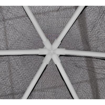 12. PAWILON OGRODOWY SZEŚCIOKĄTNY 2x2x2x2.5M Z MOSKITIERĄ SZARY