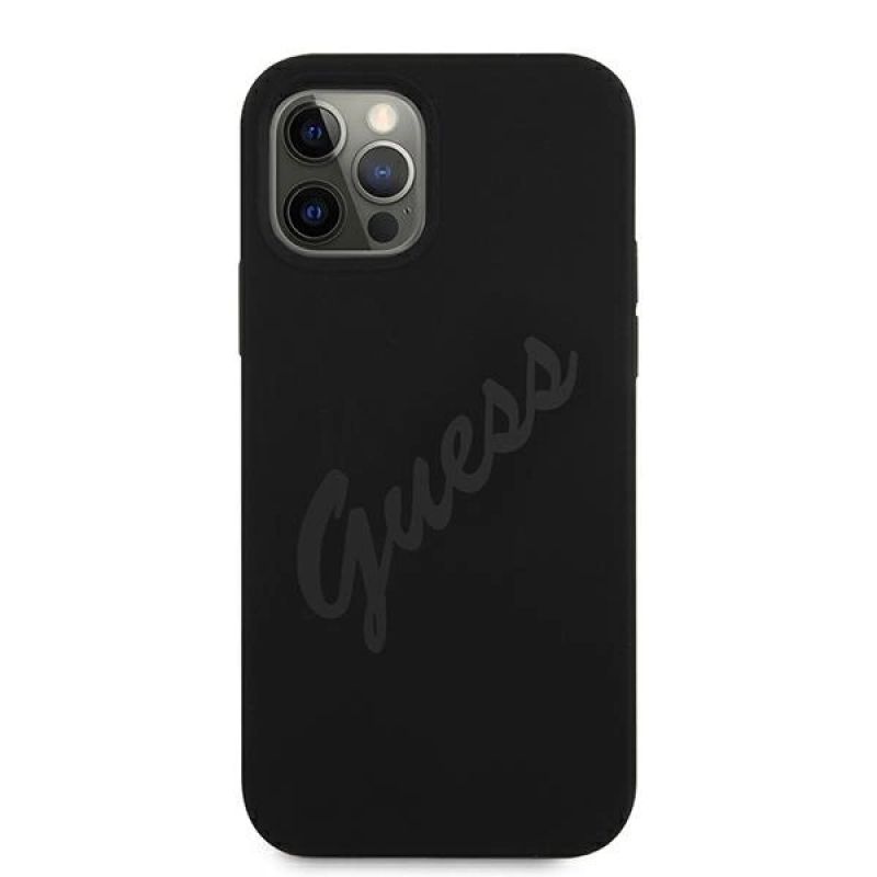 3. Etui Guess Script Vintage na iPhone 12 Pro Max - czarne