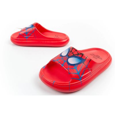 8. Leomil buty klapki chłopięce Spiderman lekkie bajkowe czerwone Marvel