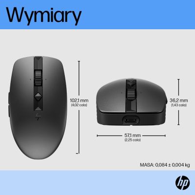 19. Mysz HP 710 Rechargeable Silent Mouse Black bezprzewodowa z akumulatorem czarna 6E6F2AA