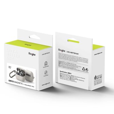 7. Etui Ringke Onyx MagSafe na Samsung Galaxy Buds 3 / 3 Pro - szary