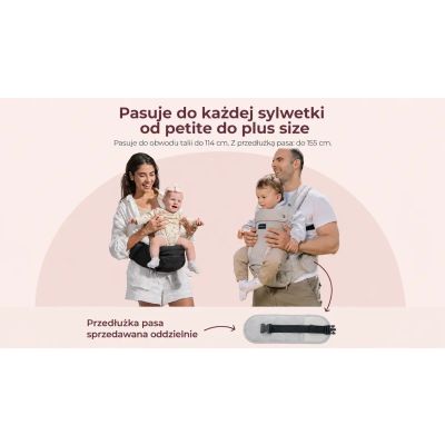 4. Momcozy Hip Seat Baby Carrier Black Medium | Nosidełko z siedziskiem biodrowym | Ergonomiczne, kolor czarny, rozmiar M