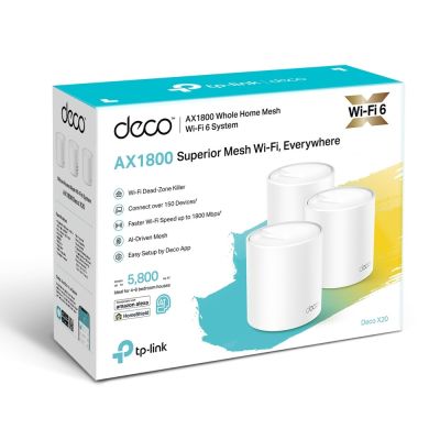 9. Access Point bezprzewodowy WiFi Deco X20 (3-pack)