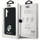 8. Etui Karl Lagerfeld Silicone Karl&Choupette Metal Pin na Samsung Galaxy A35 - czarne