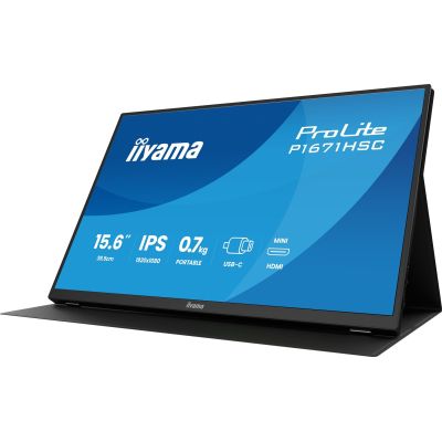 7. iiyama ProLite P1671HSC-B1 monitor komputerowy 39,6 cm (15.6") 1920 x 1080 px Full HD LED Czarny