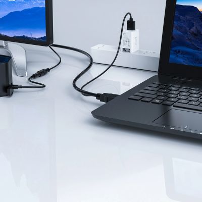 9. Kabel Orico XD-VATH VGA i mini jack 3.5 mm do HDMI Full HD 60 Hz z zasilaniem USB 5 m - czarny