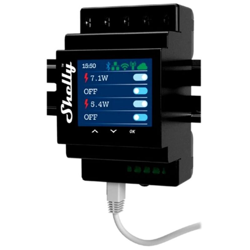 2. Czterokanałowy sterownik z pomiarem energii Wi-Fi Shelly Pro 4PM
