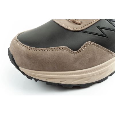 6. Lee Cooper buty sportowe męskie zimowe trekkingowe ocieplane za kostkę beżowe czarne