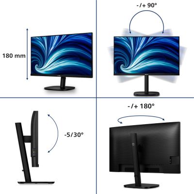 4. Monitor Philips 80.0cm (31.5") 32B2U3601 16:09 HDMI+DP+USB-C