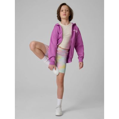 3. Bluza dresowa loose z kapturem dziewczęca 4F 4FJRSS26TSWSF2902-51S