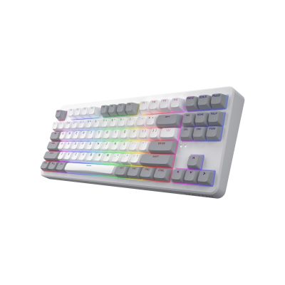 3. HATOR Rockfall 3 TKL Wireless klawiatura Uniwersalne USB + RF Wireless + Bluetooth QWERTY Angielski Biały