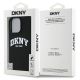8. Etui DKNY Silicone White Printed Logo MagSafe na iPhone 16 Pro - czarne
