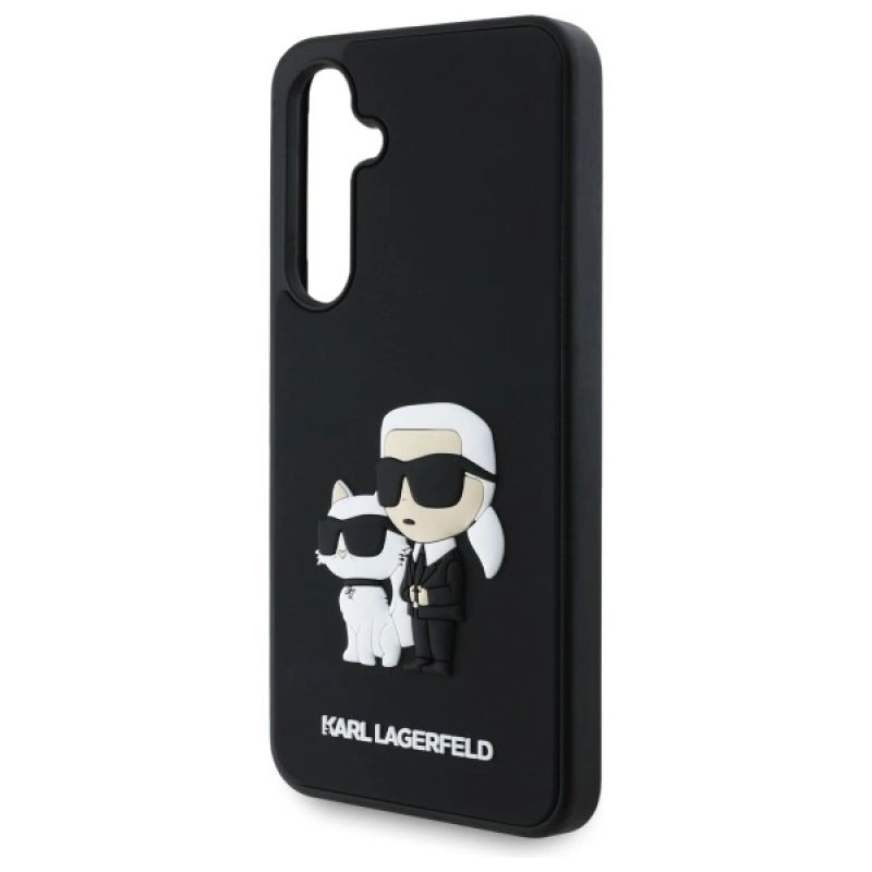 5. Etui Karl Lagerfeld 3D Rubber Karl&Choupette na Samsung Galaxy S24 FE - czarne