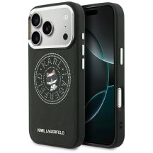 Etui Karl Lagerfeld Point & Choupette Sketch MagSafe na iPhone 17 Pro Max - czarne