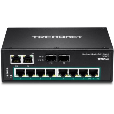 2. Trendnet TI-PG102, Niezarządzany, Gigabit Ethernet (10/100/1000), Pełny dupleks, Power over Ethernet (PoE), Możliwość montażu na ścianie
