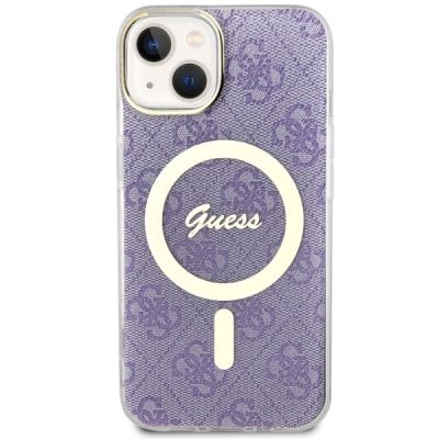 3. Etui Guess 4G MagSafe na iPhone 14 - purpurowe