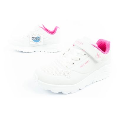17. Skechers Uno Lite buty sneakersy sportowe dziecięce białe wygodne