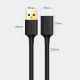 3. Ugreen kabel przedłużacz przejściówka USB-A (męski) - USB-A (żeński) USB 3.0 5Gb/s 0.5m czarny (US129)