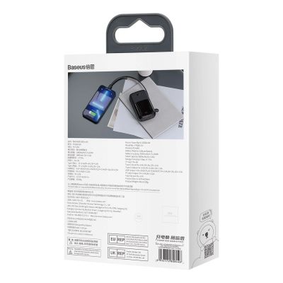6. Powerbank 10000mAh 20W Baseus Qpow Pro Overseas Edition + kabel USB C 3A - czarny