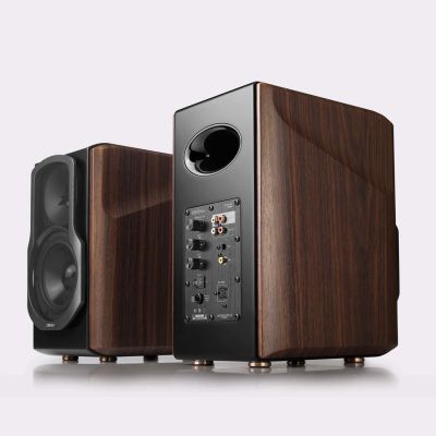 2. Edifier S2000 MKIII Głośniki podstawkowe Bluetooth (para) - czarny/brązowy