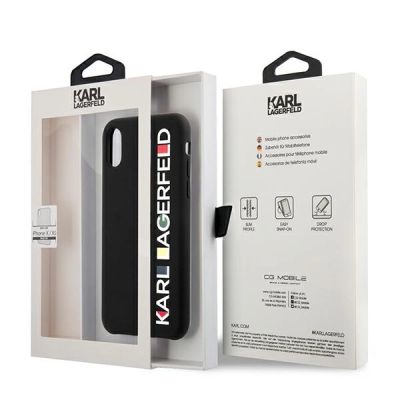 8. Etui Karl Lagerfeld Glossy Bauhaus na iPhone X / XS - czarne