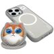 3. Etui Nimmy Glasses Cool Cat MagSafe na iPhone 16 Pro - szare