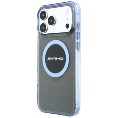 2. Etui Mercedes AMG IML Transparent Bicolor Block MagSafe na iPhone 18 Pro Max / 17 Pro Max - czarno-niebieskie