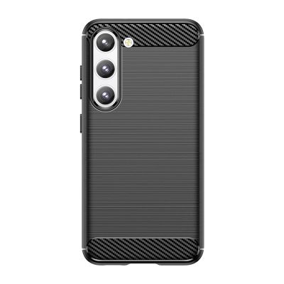 2. Carbon Case etui Samsung Galaxy S23+ elastyczny silikonowy karbonowy pokrowiec czarne