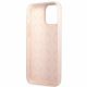 8. Etui Guess Silicone Script Gold Logo na iPhone 13 Pro Max - jasnoróżowe