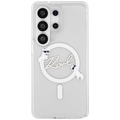 3. Etui Karl Lagerfeld IML KC Script MagSafe na Samsung Galaxy S26 Ultra - przezroczyste