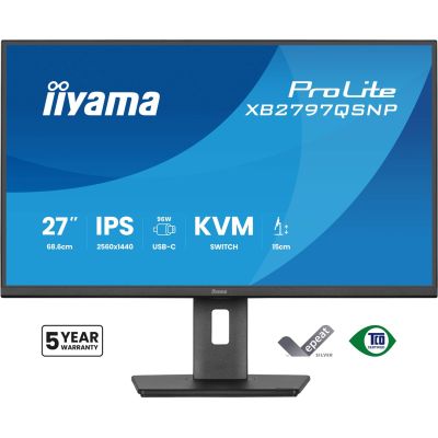 23. iiyama ProLite XB2797QSNP-B1 monitor komputerowy 68,6 cm (27") 2560 x 1440 px Quad HD LED Czarny