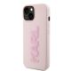 2. Etui Karl Lagerfeld 3D Rubber Glitter Logo na iPhone 15 Plus - różowe