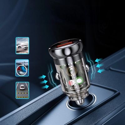 5. Wozinsky Ładowarka 65W samochodowa USB-C PD 65W / USB-A  45W QC 3.0 - czarna