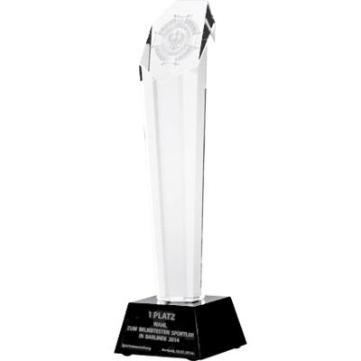 7. Trofeum szklane grawerowane z etui