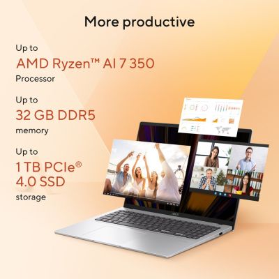 12. ASUS Vivobook 16 M1607KA-MB164W Ryzen AI 5 330 16.0"WUXGA IPS-level Panel 60Hz 300nits AG 16GB DDR5 SSD512 Radeon Graphics WLAN+BT Cam1080p+IR 42WHrs Win11 Quiet Blue