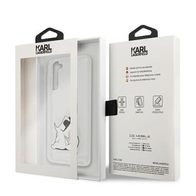 8. Etui Karl Lagerfeld Choupette Fun na Samsung Galaxy S21+ - przezroczyste