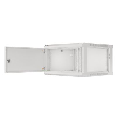 8. LANBERG SZAFA WISZĄCA RACK 19" 6U 600X600 DRZWI METALOWE SZARA (FLAT PACK) WF01-6606-00S