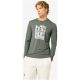 Longsleeve męski SUPER.NATURAL M TRIPLE SKI LS zielony