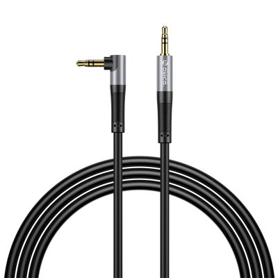 Kabel kątowy audio Orico AXW mini jack 3.5 mm męski do męskiego 2 m - czarny
