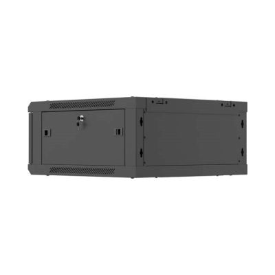 9. LANBERG SZAFA INSTALACYJNA RACK WISZĄCA 19" 4U 600X600 CZARNA DRZWI PERFOROWANE (FLAT PACK)