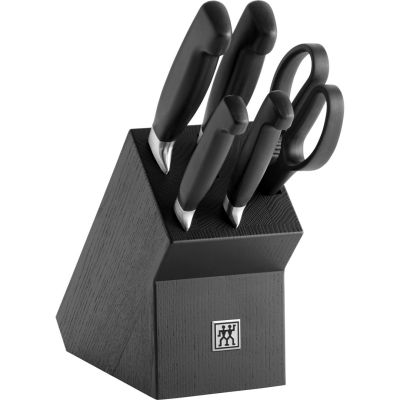 8. Zestaw 4 noży w bloku ZWILLING Four Star czarny