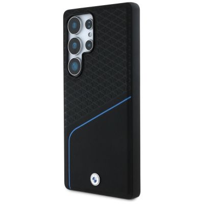 2. Etui BMW Leather Textured and Smooth MagSafe na Samsung Galaxy S25 Ultra - czarne